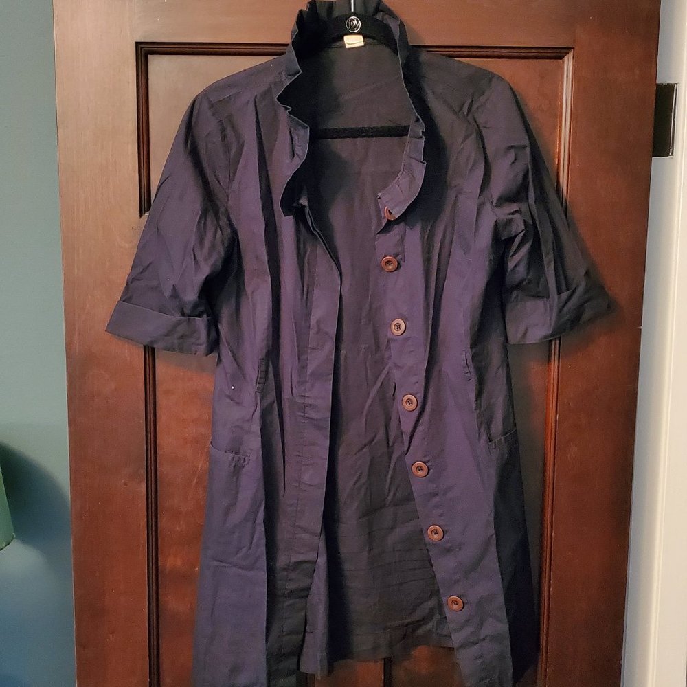 Little Yellow Button shirt dress Size M